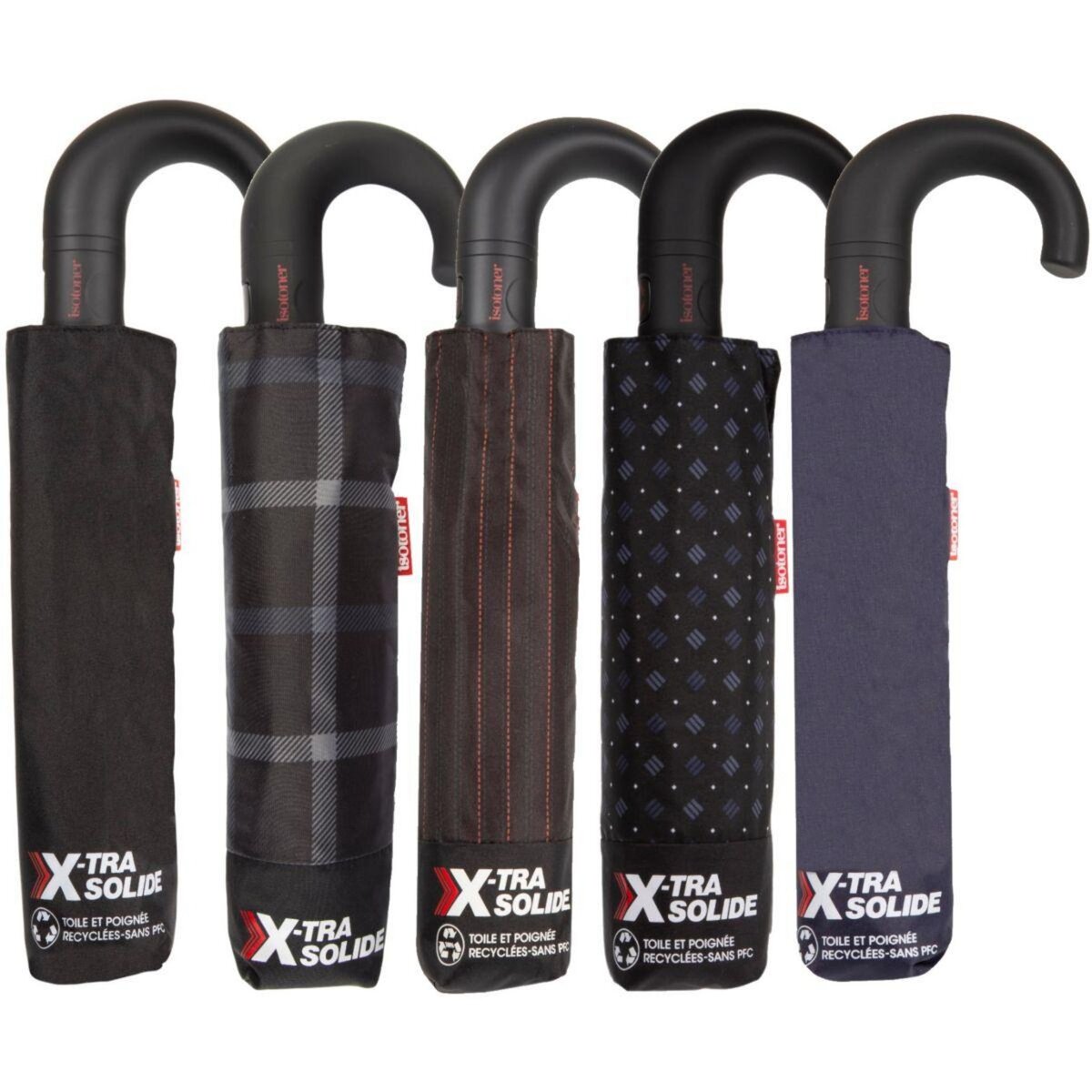 ISOTONER Parapluie Crook extra solide aluminium