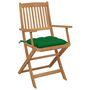 Voir la diapositive 2 : VIDAXL Chaises pliables de jardin lot de 4 avec coussins Bois d'acacia