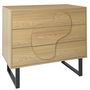 Voir la diapositive 3 : The Home Deco Factory Commode 3 tiroirs CALYPSO - Beige