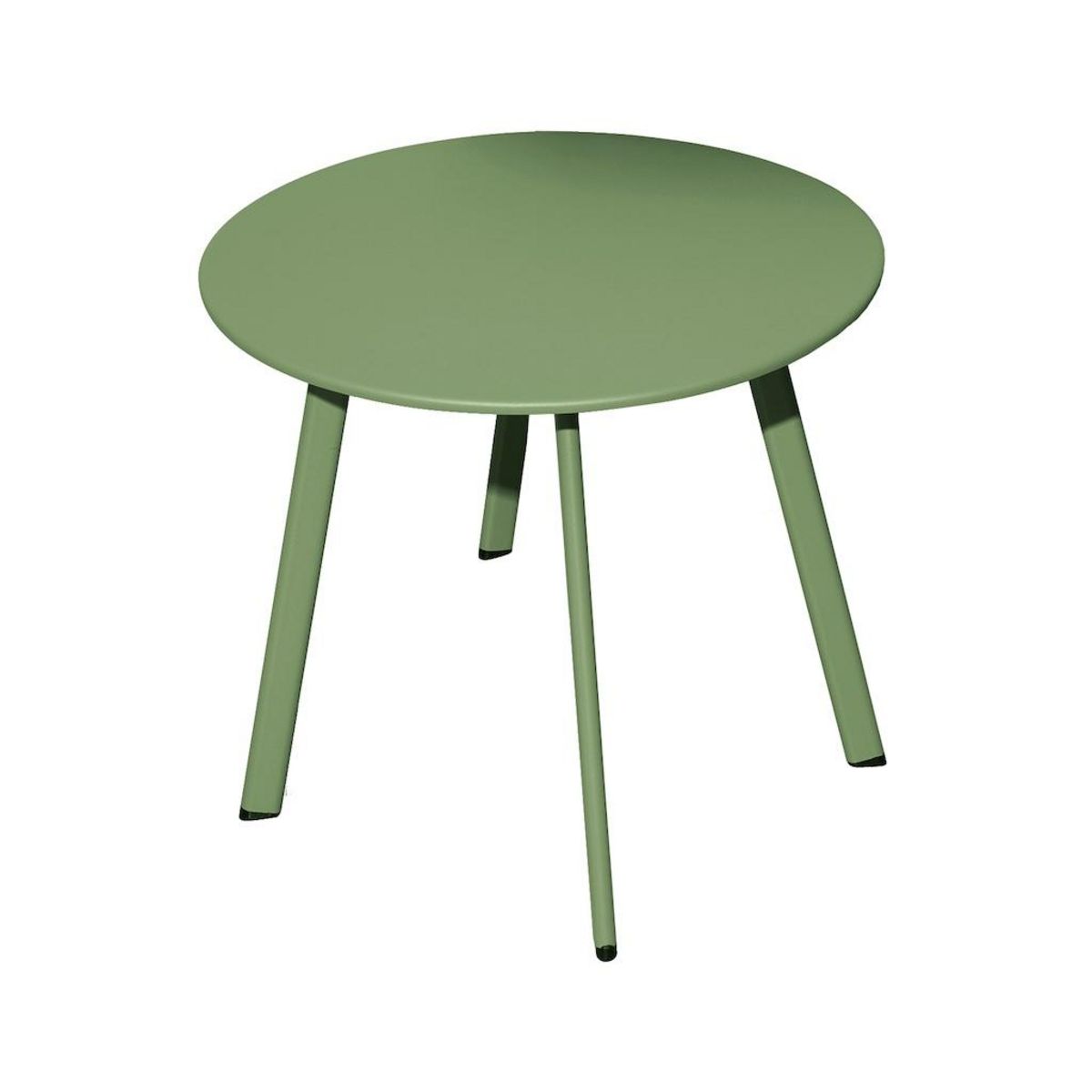Proloisirs Table basse - MASSAÏ - Acier époxy - Ø60 cm - Amande
