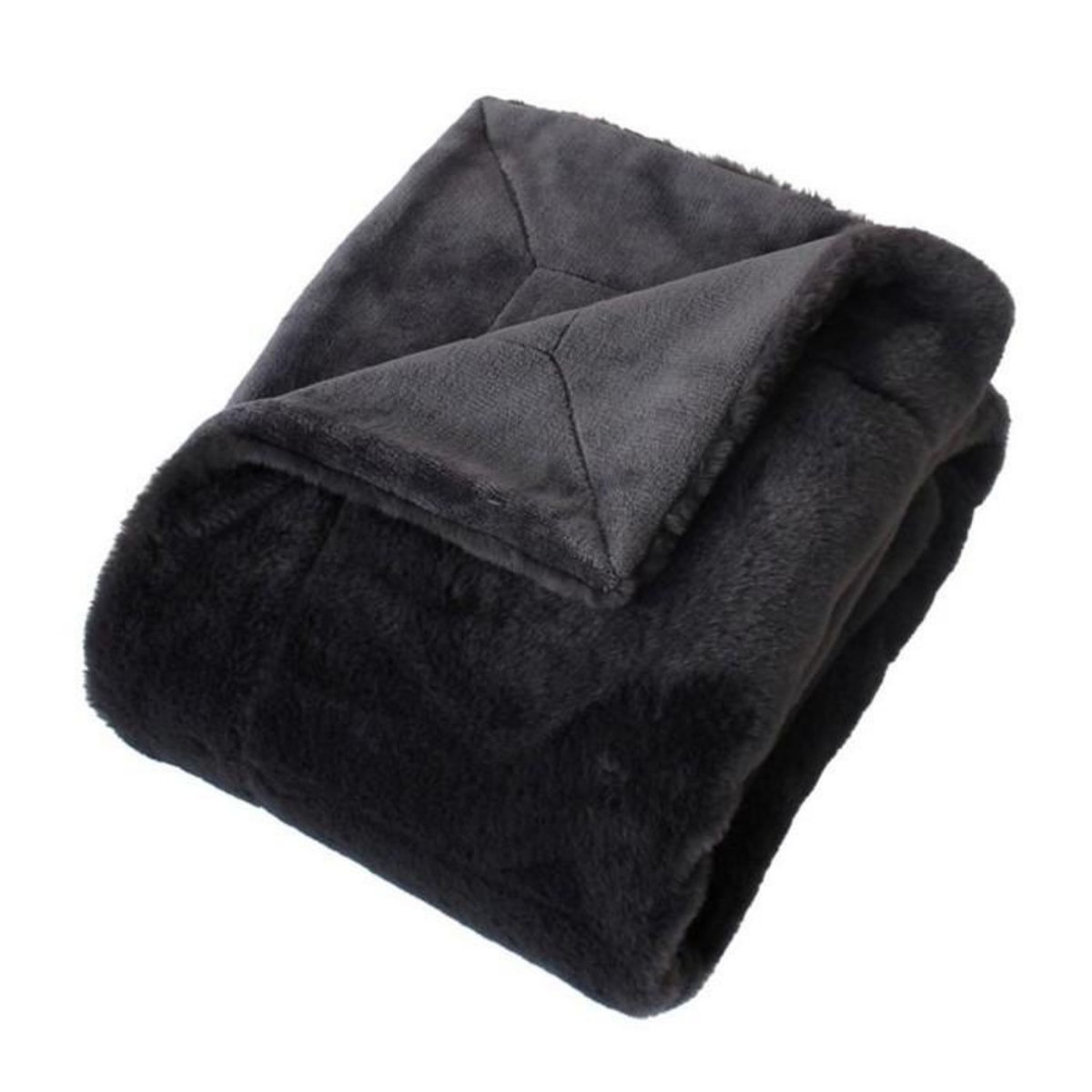 Paris Prix Plaid Imitation Fourrure  Rabbit Pop  125x150cm Anthracite