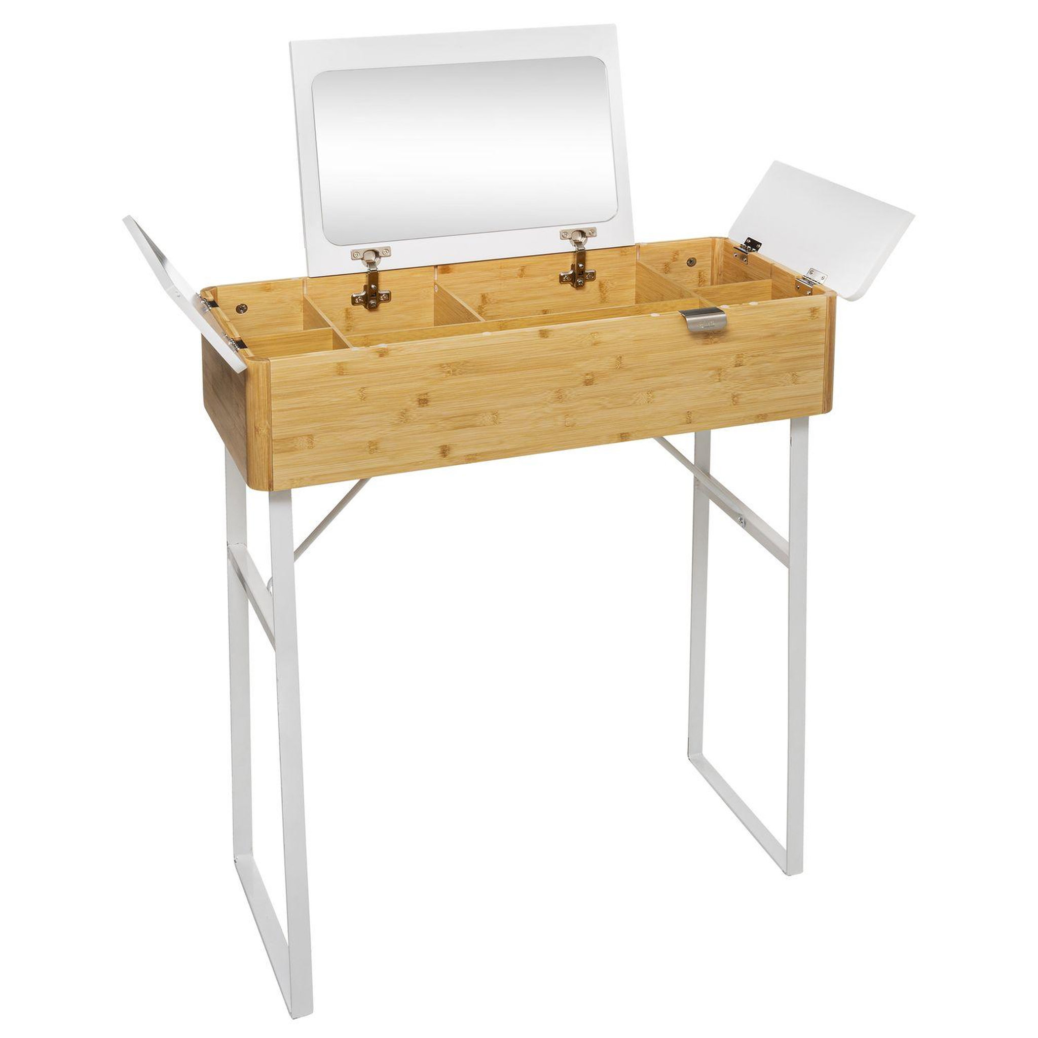ATMOSPHERA Coiffeuse en bambou coffre Levia - Bambou et Blanc