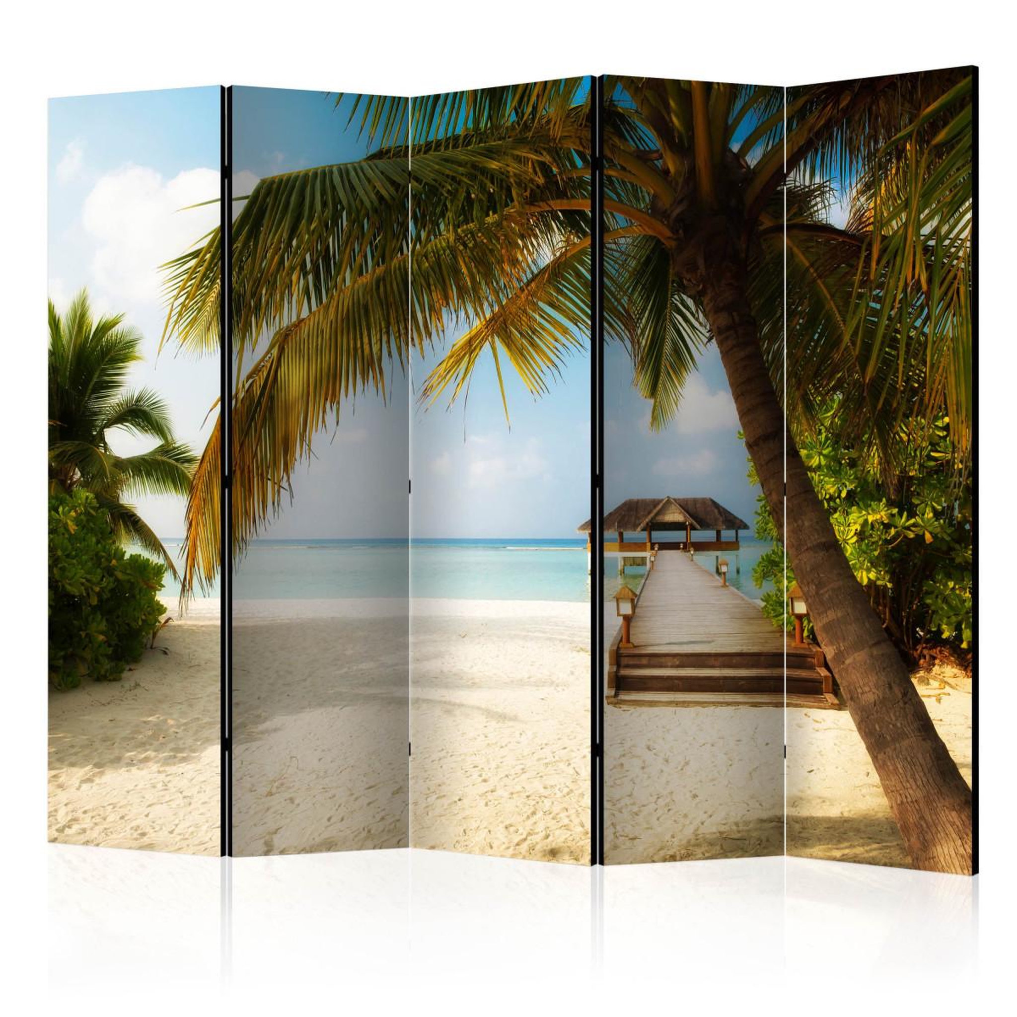 Paris Prix Paravent 5 volets  paradise beach  172x225cm