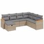 Voir la diapositive 2 : VIDAXL Salon de jardin avec coussins 7pcs melange beige resine tressee