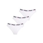 FILA Lot de 3 culottes femme en coton FU6043 couleur Blanche. Coloris disponibles : Blanc