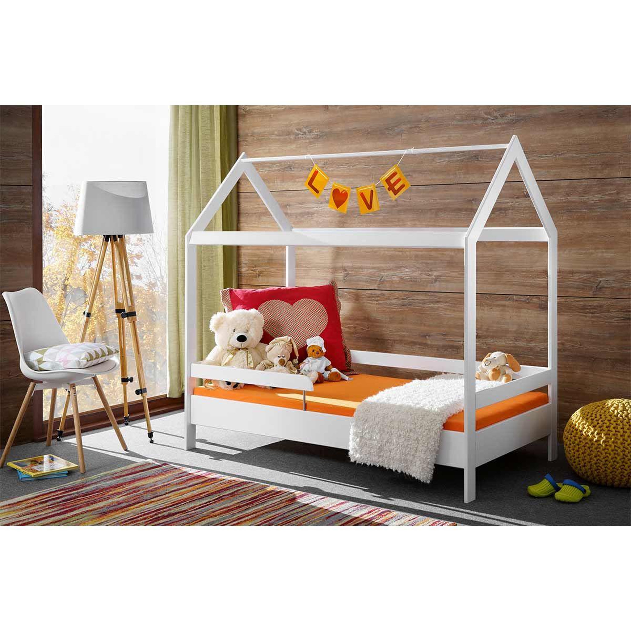 Voir la diapositive 4 : Paris Prix Lit cabane enfant  tymmi house  80x160cm blanc mat