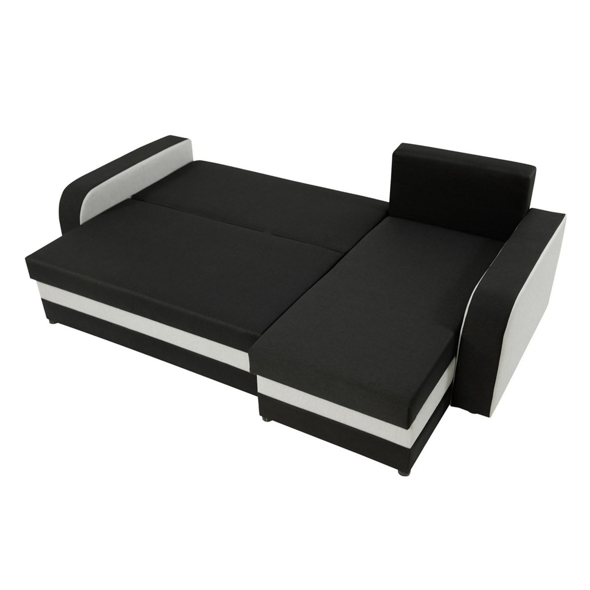 BEST MOBILIER Zelie - canapé d'angle réversible convertible - avec coffre - 4 places - style contemporain