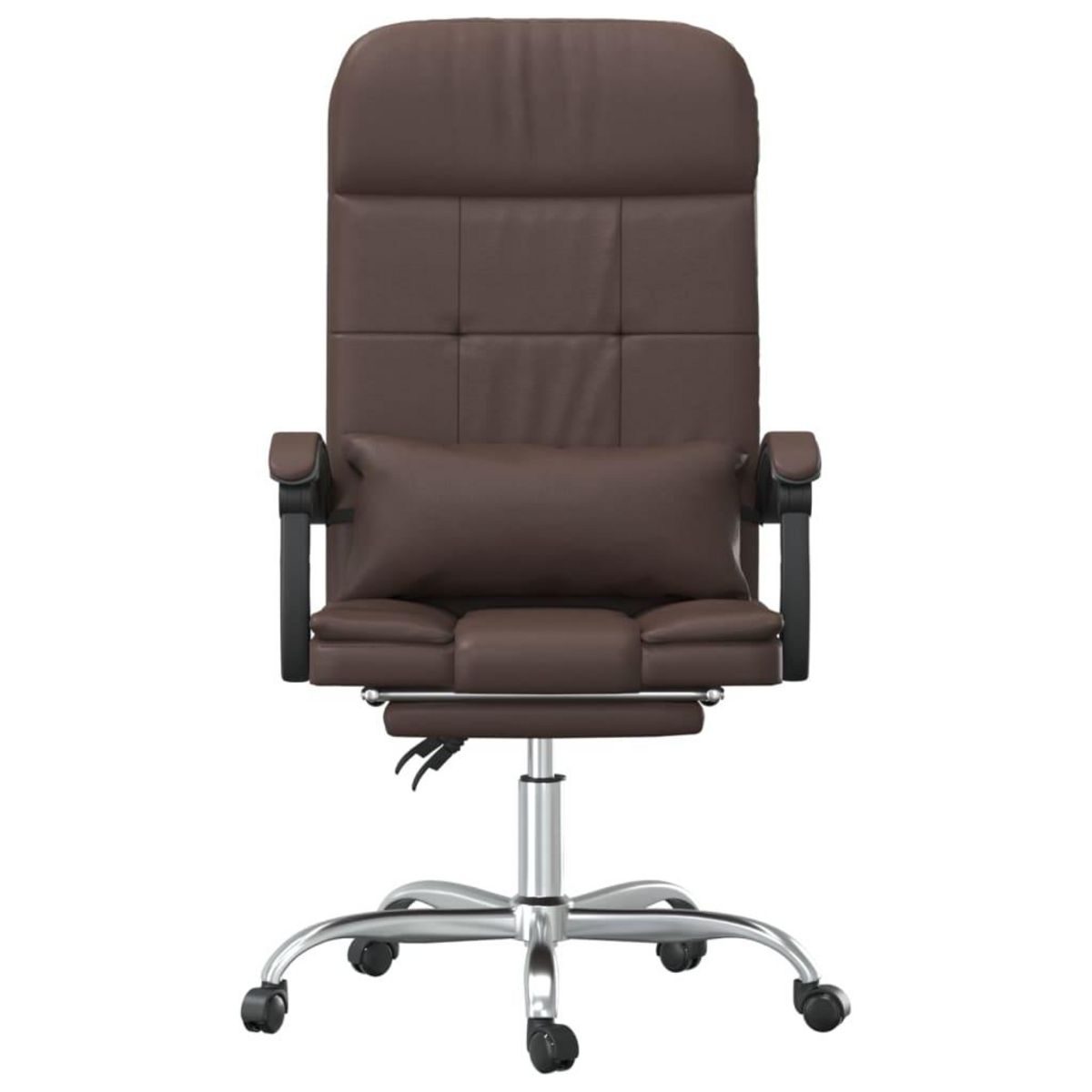 VIDAXL Fauteuil de massage inclinable de bureau Marron Similicuir