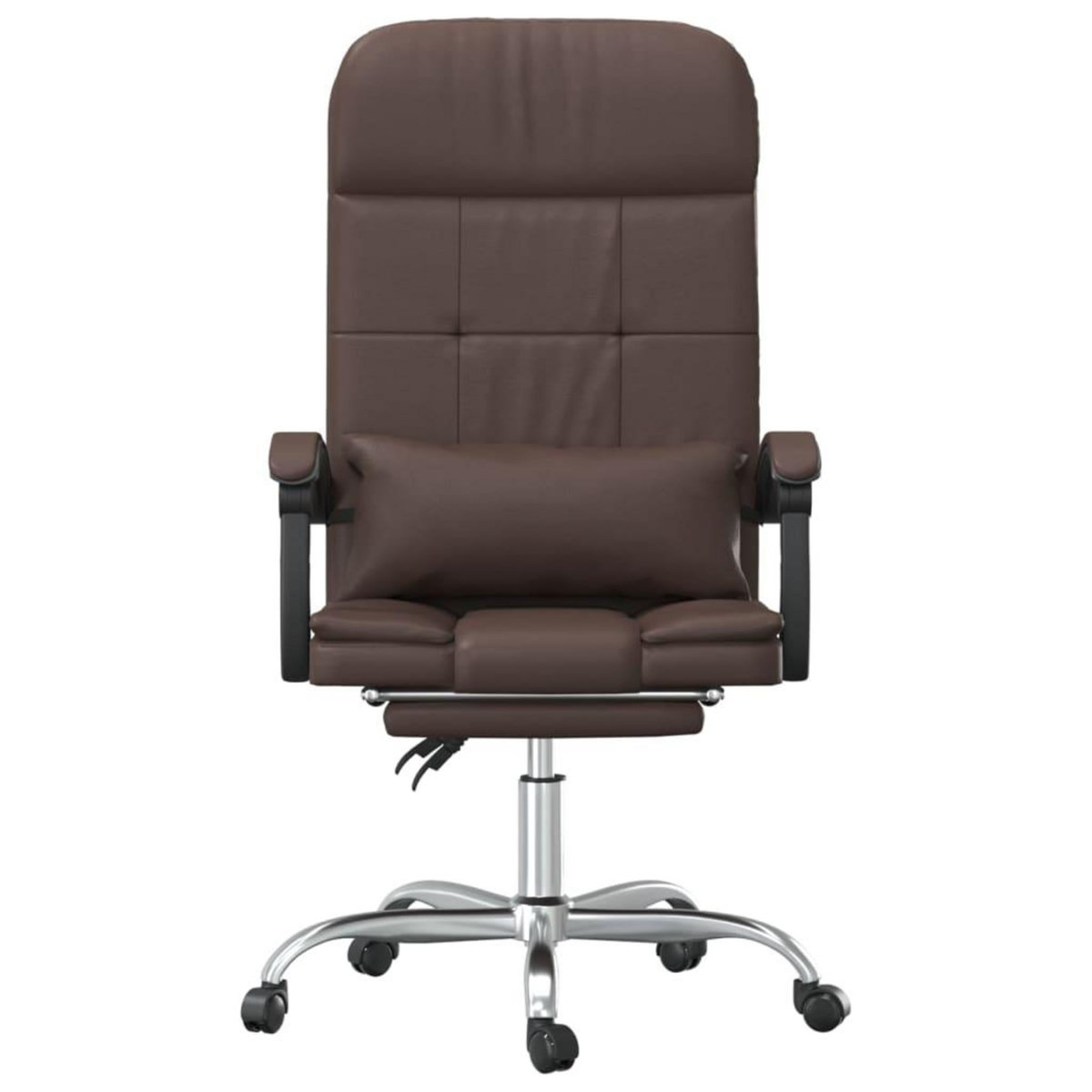 VIDAXL Fauteuil de massage inclinable de bureau Marron Similicuir