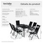 Voir la diapositive 6 : tectake Ensemble salon de jardin avec cadre en aluminium pour 6 personnes gris anthracite