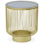 Voir la diapositive 2 : Paris Prix Table d'Appoint Design en Verre  Lilia  46cm Or