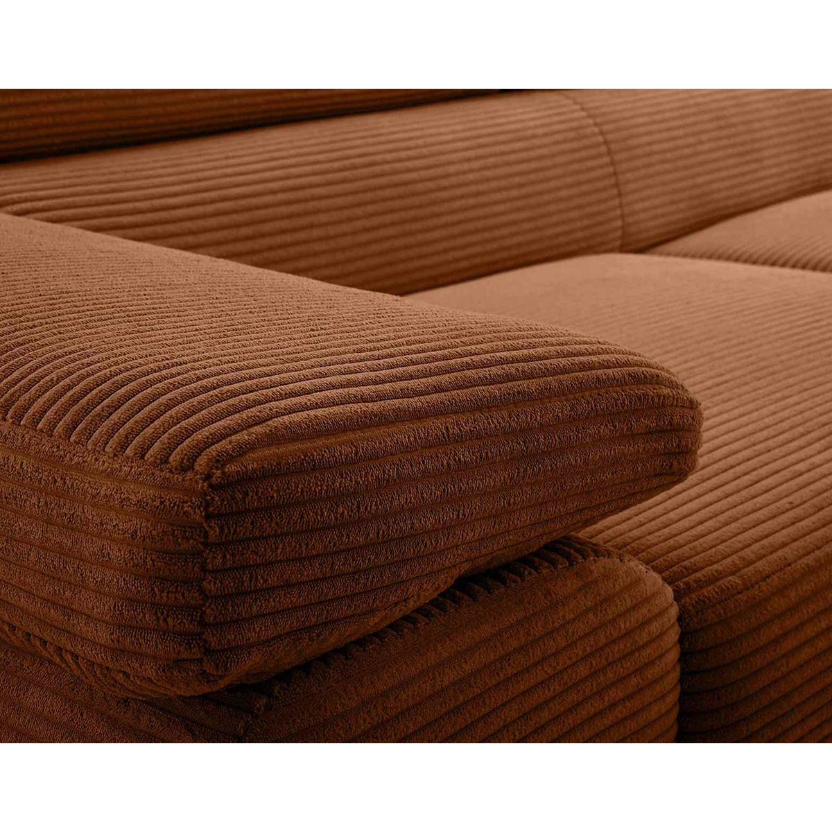 BEST MOBILIER Pablo - canapé 3 places - convertible avec têtières réglables - en velours côtelé