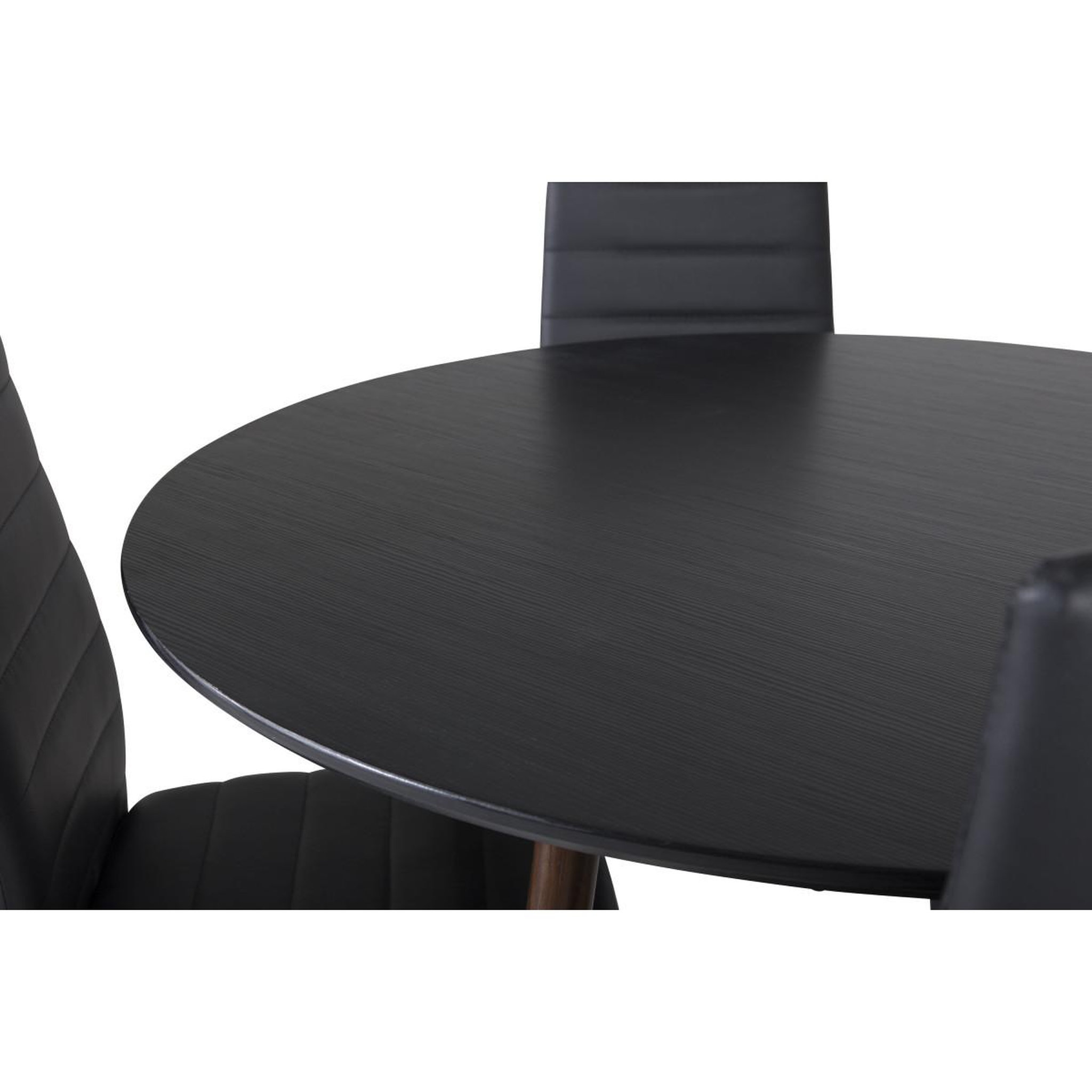 Voir la diapositive 3 : Paris Prix Ensemble table à manger & 4 chaises  plaza & slim  100cm noir