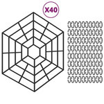 VIDAXL Protection d'etang 40 pcs Noir Polypropylene