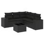 Voir la diapositive 2 : VIDAXL Salon de jardin 6 pcs avec coussins noir resine tressee