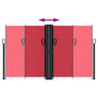 Voir la diapositive 5 : VIDAXL Auvent lateral retractable rouge 140x600 cm
