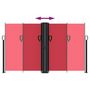 Voir la diapositive 5 : VIDAXL Auvent lateral retractable rouge 140x600 cm