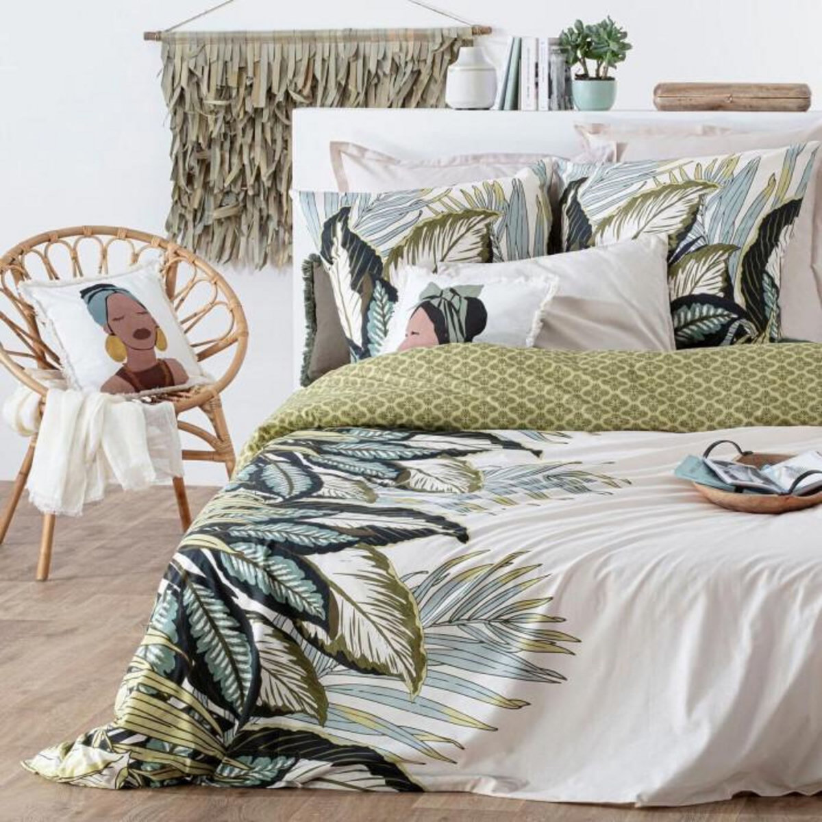 ATMOSPHERA Parure de Lit 3 Pièces  Oceania  240x220cm Vert