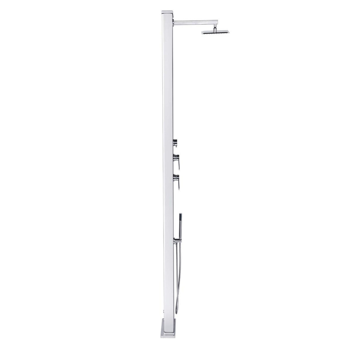 Formidra Douche solaire 40 L Dada Straight Inox habillage effet bois - Formidra