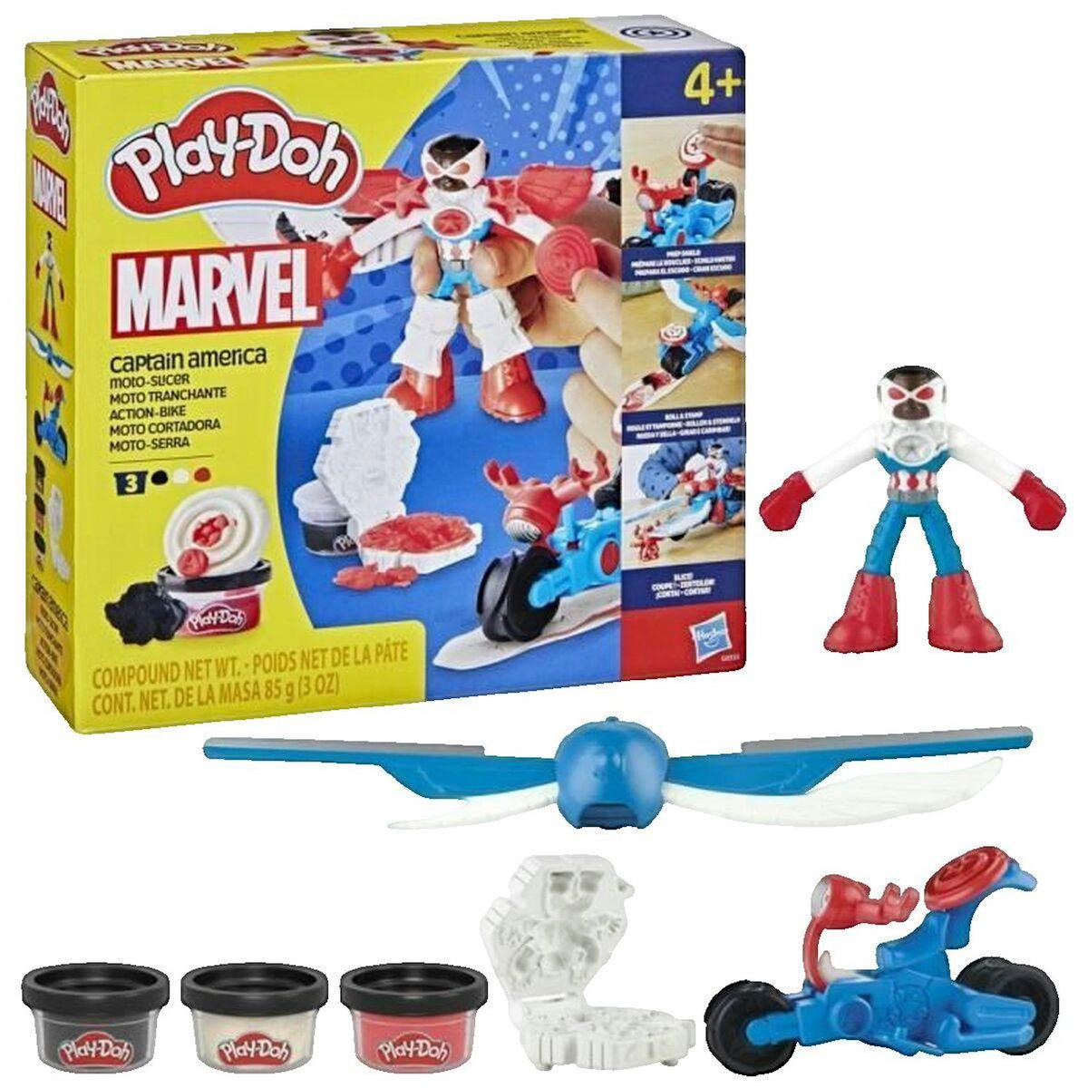 Play-Doh Pâte à modeler Play-Doh Marvel Captain America Moto tranchante