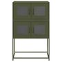 Voir la diapositive 5 : VIDAXL Buffet haut vert olive 68x39x107 cm acier