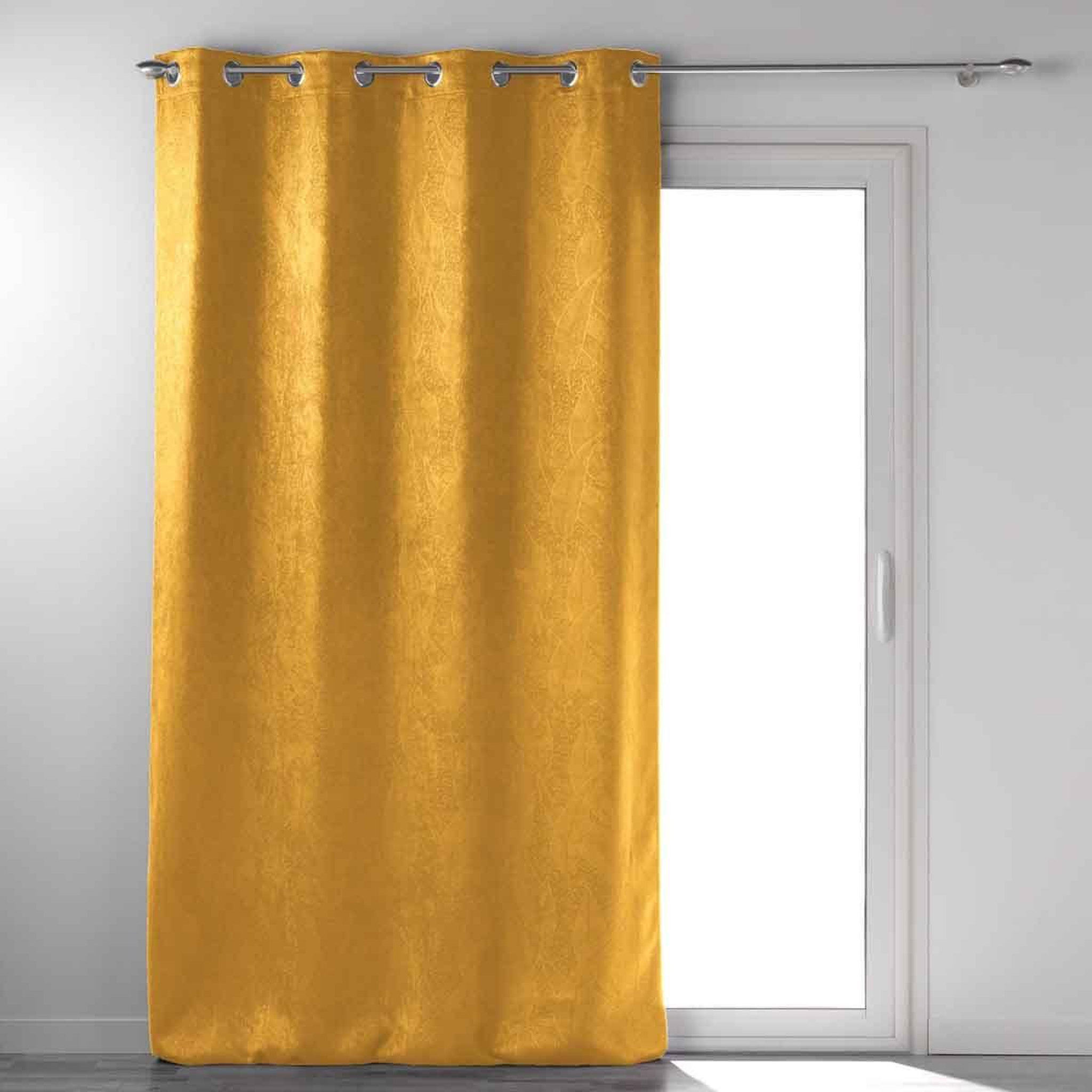 Douceur d'Intérieur Rideau occultant  mélodie  135x280cm ocre
