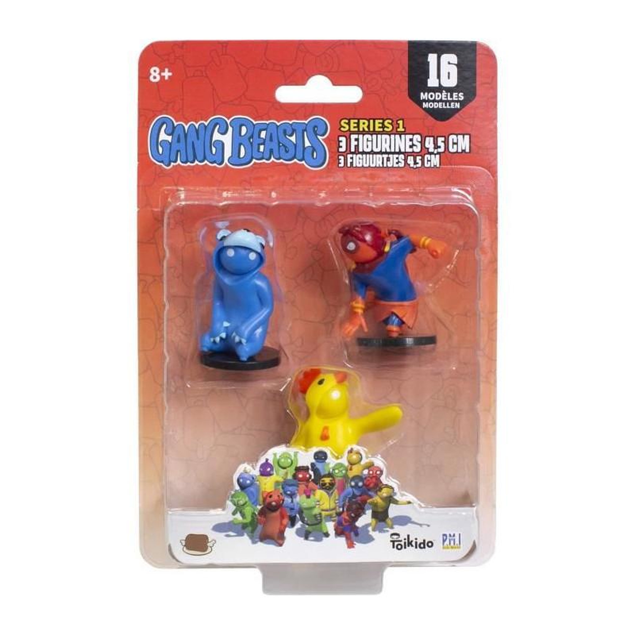 Voir la diapositive 1 : LANSAY Gang Beasts - 3 Figurines de 4,5 cm - Lot 2 - Figurines de Collection - Jeux Vidéos - Lansay