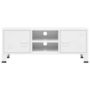 Voir la diapositive 3 : VIDAXL Meuble TV industriel Blanc 105x35x42 cm Metal