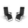 Voir la diapositive 3 : Inkazen Lot de 2 fauteuils de jardin relax noir