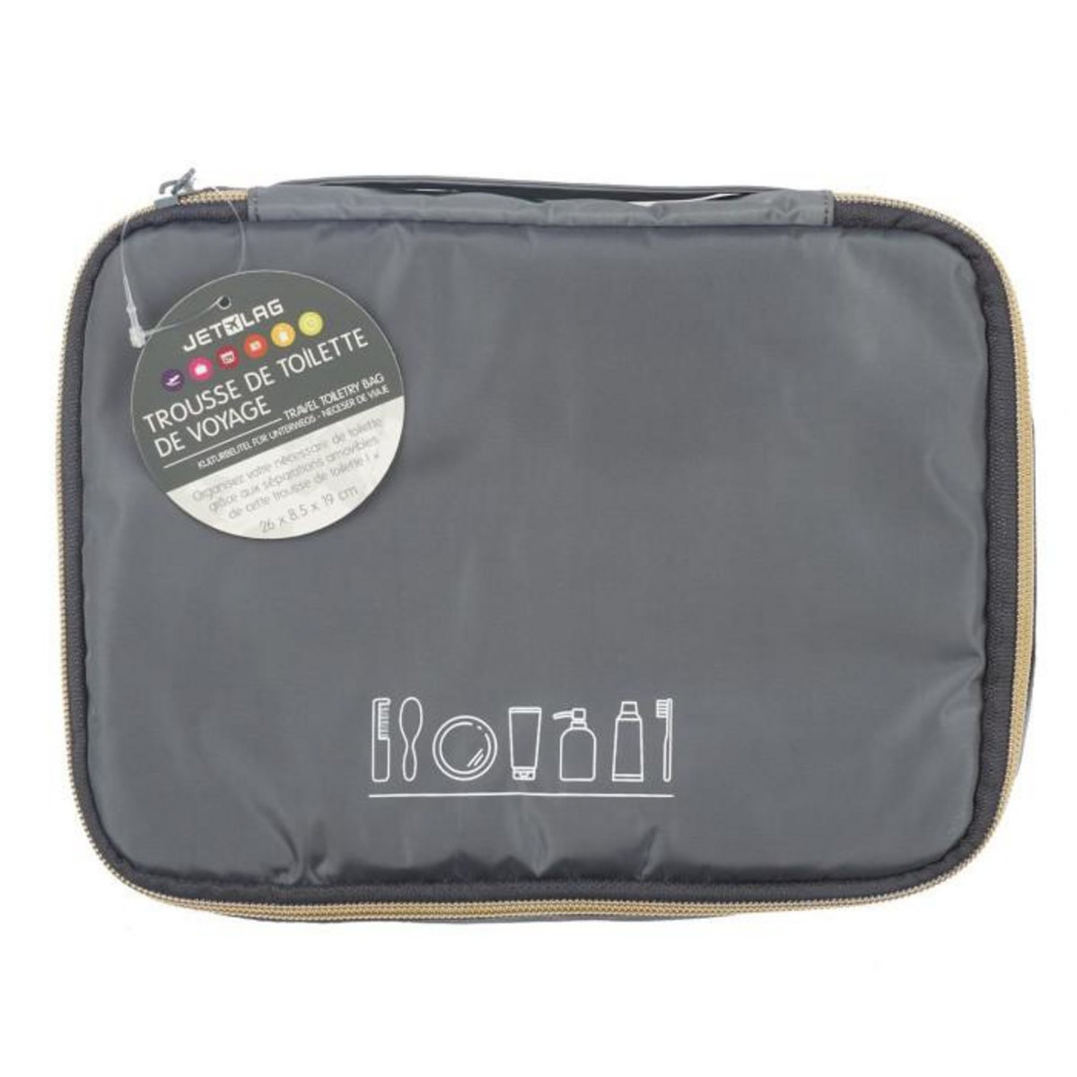 Paris Prix Trousse de Toilette  Cosmétique  26cm Gris