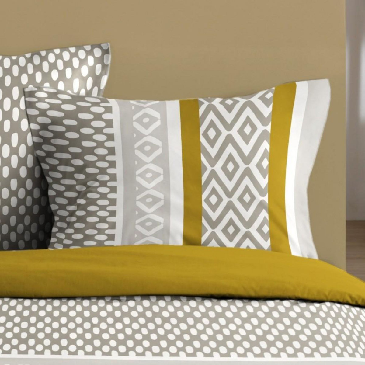 STOF Housse de couette 260x240 PIXUS + 2 taies coton 57 fils