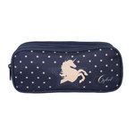 Bagtrotter Bagtrotter - Cybel  - Trousse Scolaire Rectangulaire - Marine  - 2 Compartiments Zippés - 23x7x10cm - Matière Polyester - Accessoire et Papeterie Scolaire
