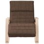 Voir la diapositive 3 : VIDAXL Chaise a bascule Marron fonce Tissu