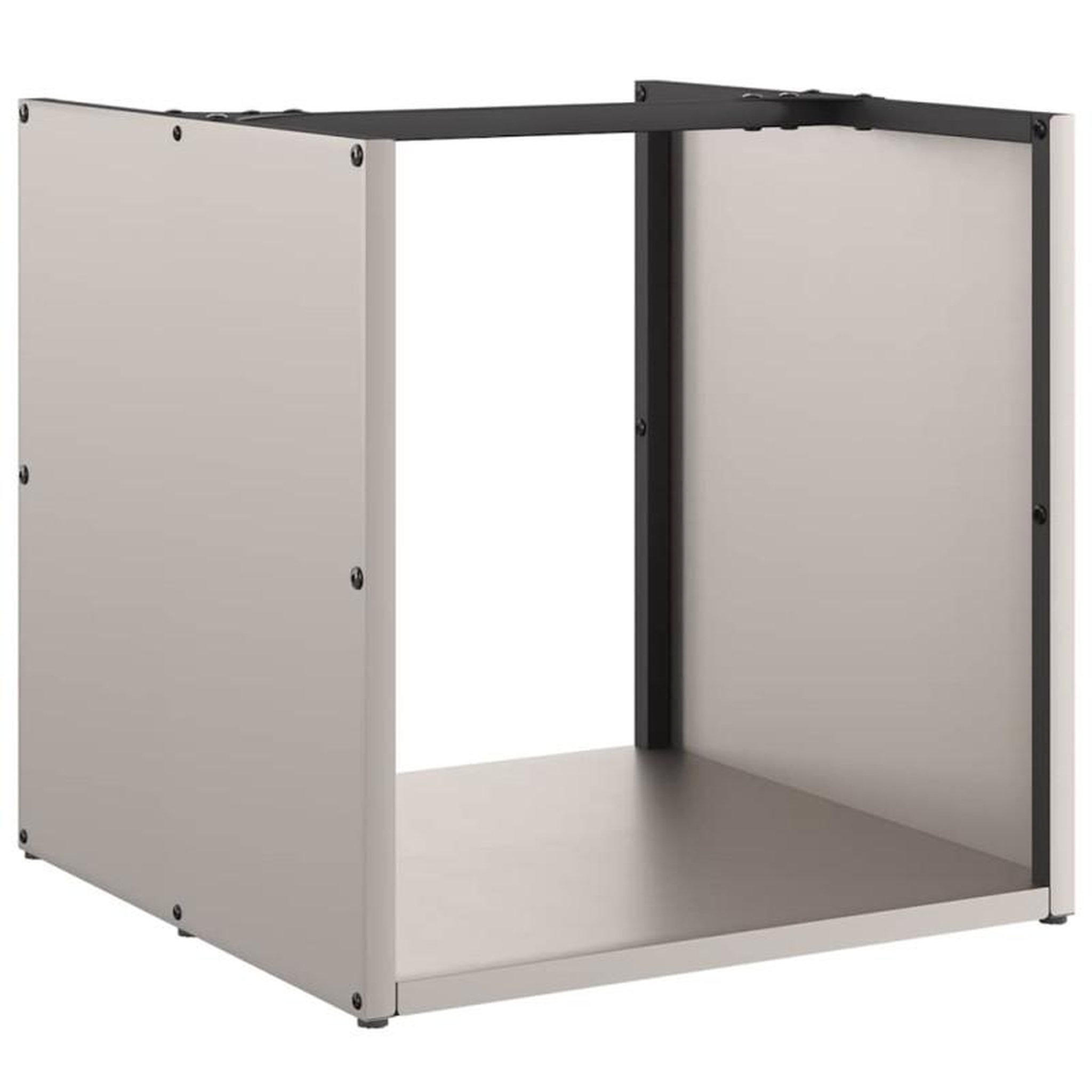 Voir la diapositive 5 : VIDAXL Étagère à bois 40x40x40 cm acier résistant aux intempéries