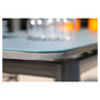 Voir la diapositive 6 : Table de jardin extensible 180/240x100 avec plateau verre texturé FIGUE