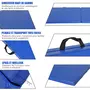 HOMCOM Tapis de gymnastique yoga pilates fitness pliable portable grand confort 180L x 60l x 5H cm revêtement synthétique bleu