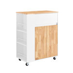 SOBUY SoBuy - Chariot De Cuisine à un tiroir - Blanc - 70x40x90cm - Nordique - FKW132-NW