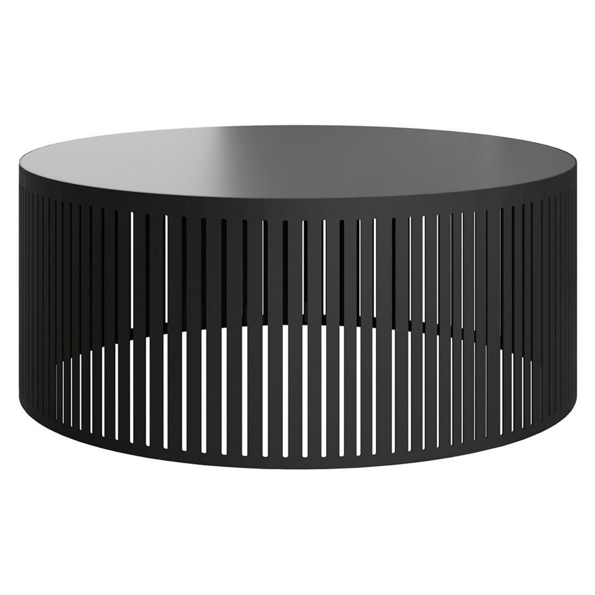 BEST MOBILIER Sally - table basse ronde - noir - 59 cm