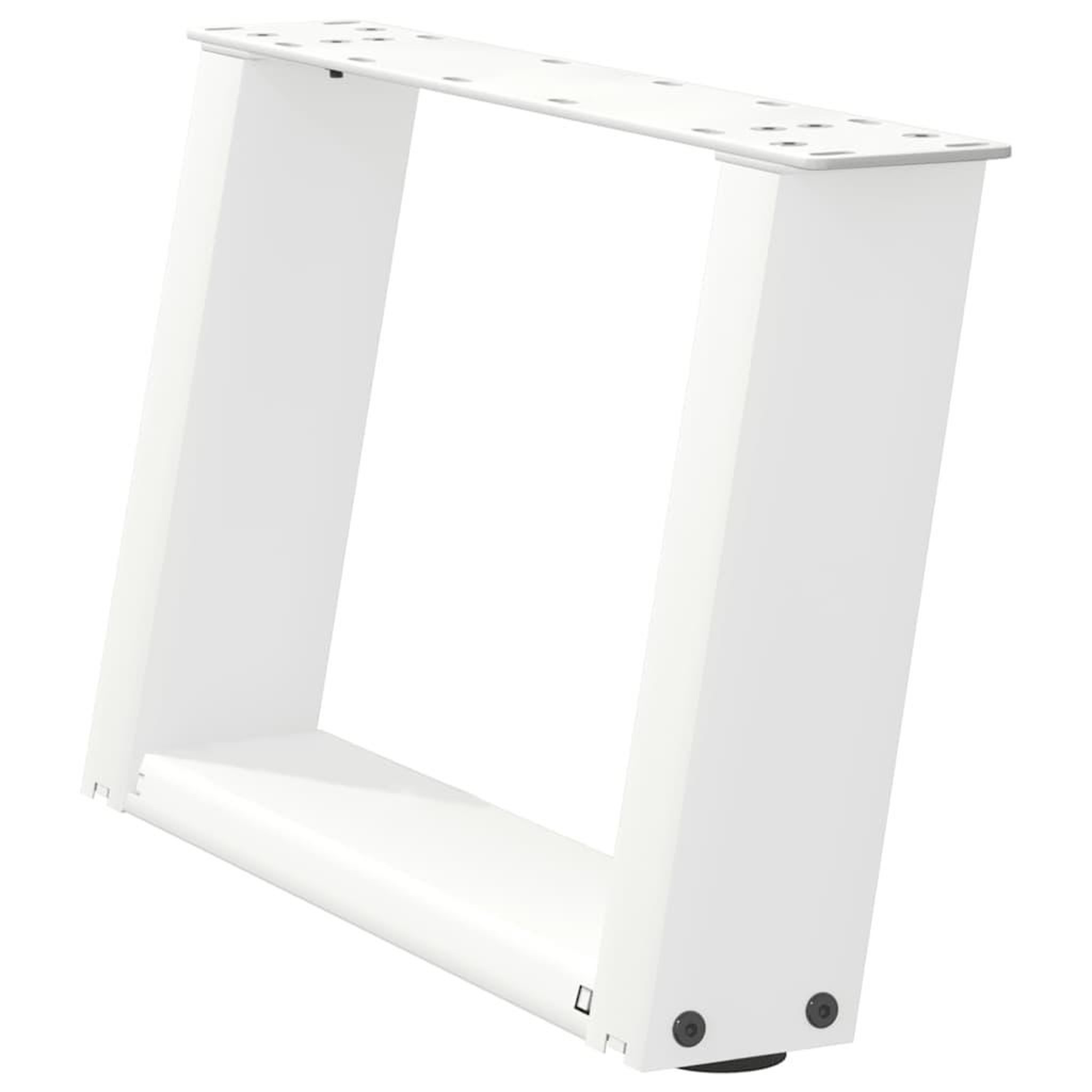 Voir la diapositive 4 : VIDAXL Pieds de table basse forme de U 2 pcs blanc 50x(30-31) cm acier