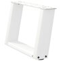 Voir la diapositive 4 : VIDAXL Pieds de table basse forme de U 2 pcs blanc 50x(30-31) cm acier
