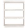 Voir la diapositive 5 : VIDAXL Bibliotheque/Separateur de piece Blanc 80x35x103 cm Bois de pin