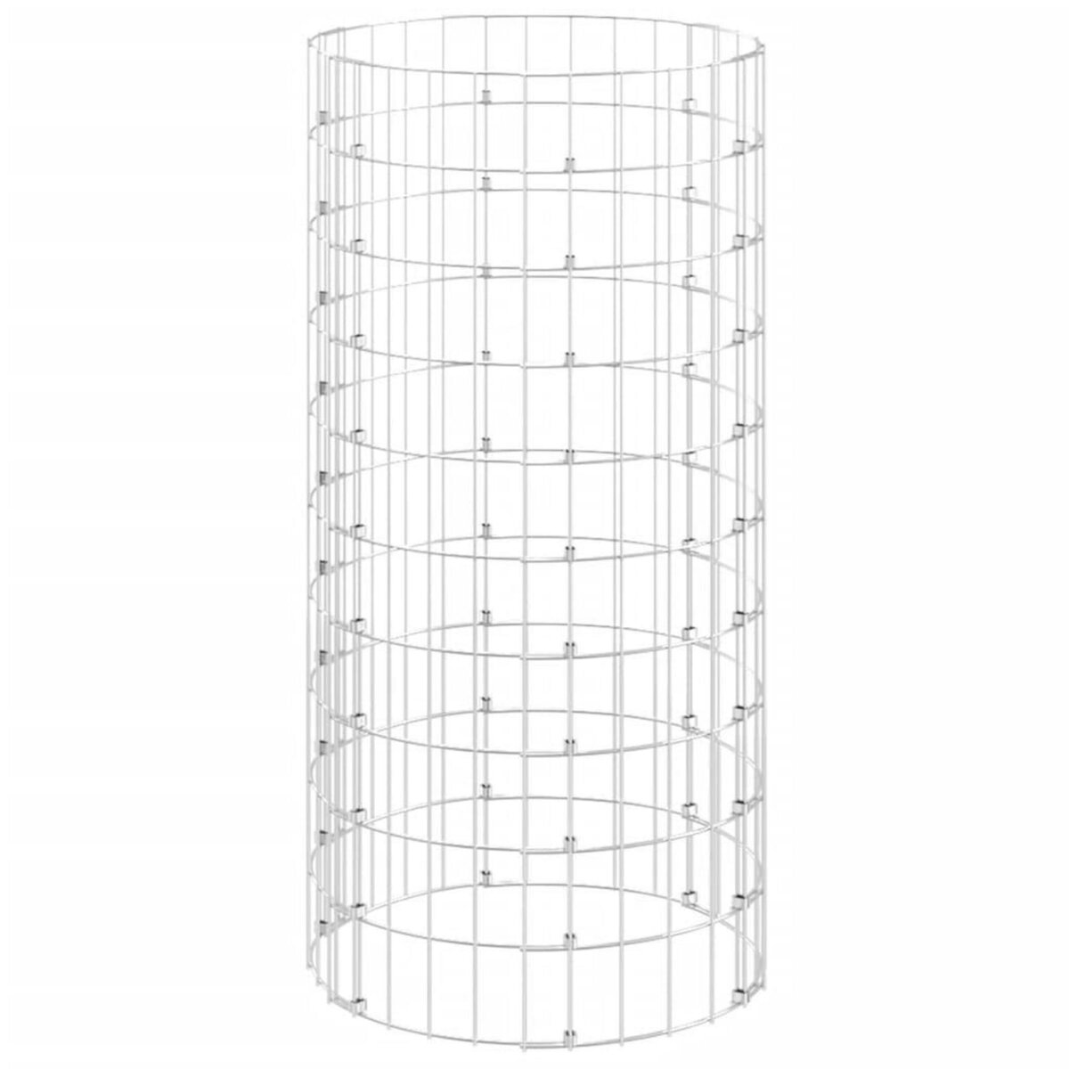 VIDAXL Composteur de jardin Ø50x100 cm Acier galvanise