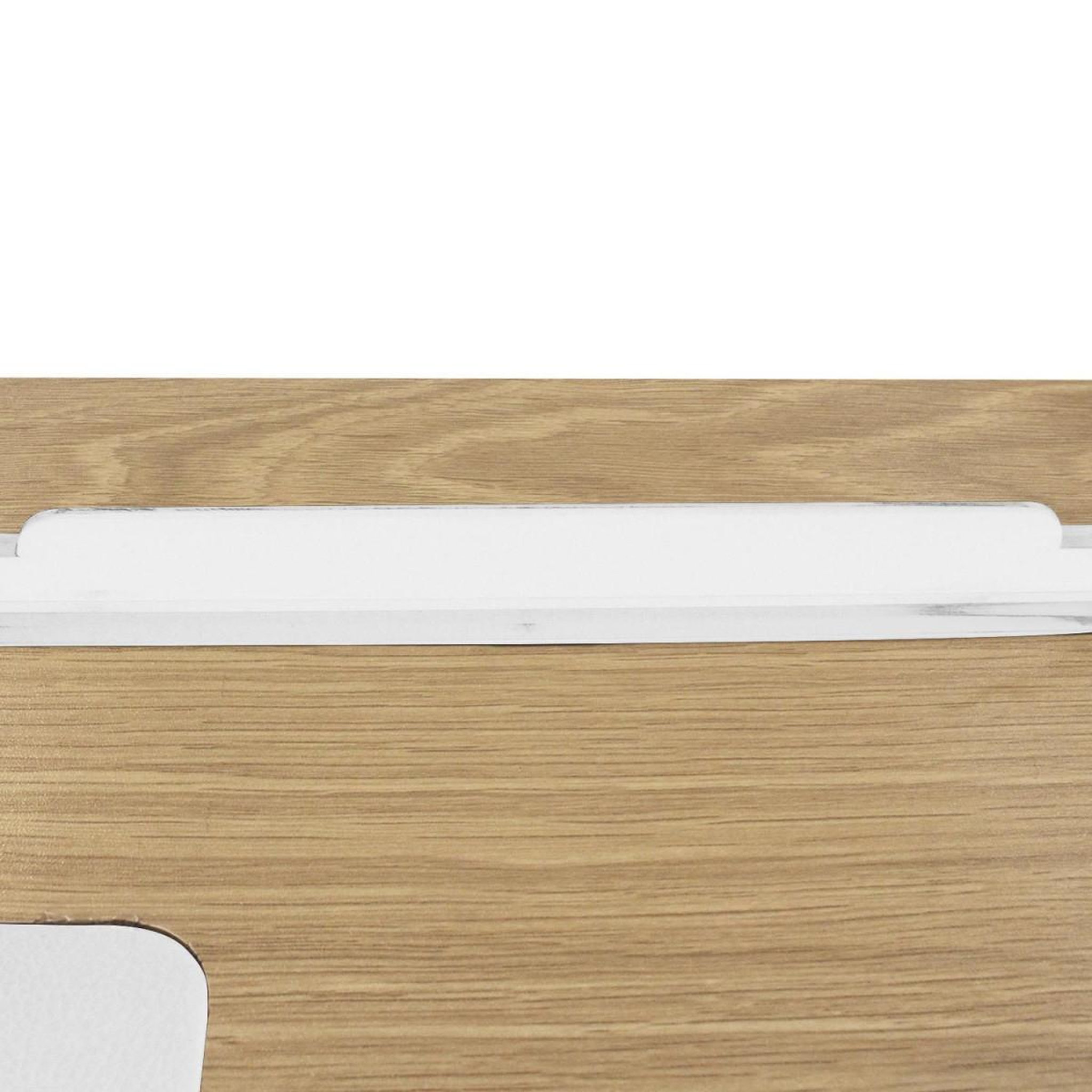 Voir la diapositive 5 : The Home Deco Factory Bureau design 1 tiroir  porqa  100cm naturel & blanc