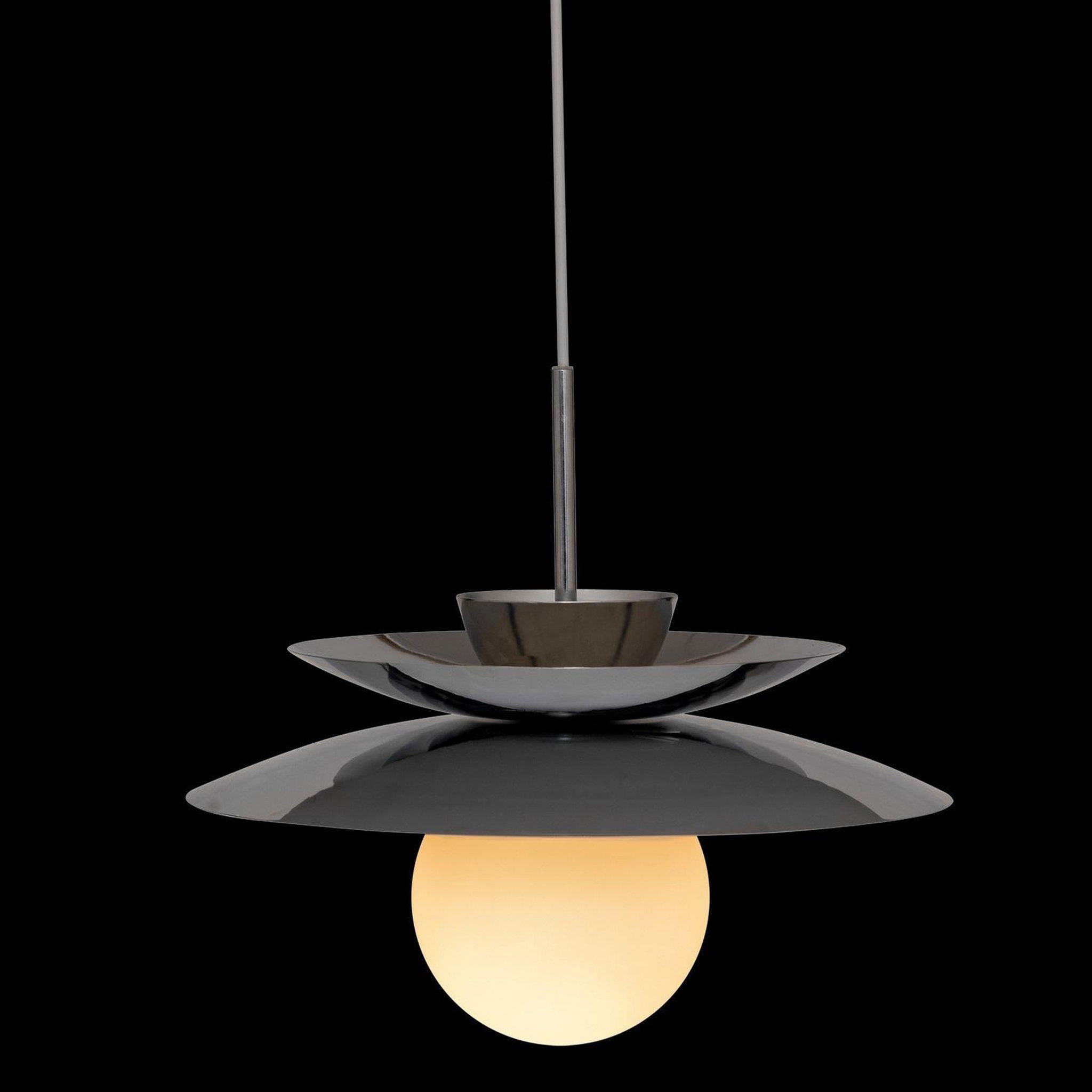 Voir la diapositive 4 : ATMOSPHERA Suspension en acier et en verre omia - argent