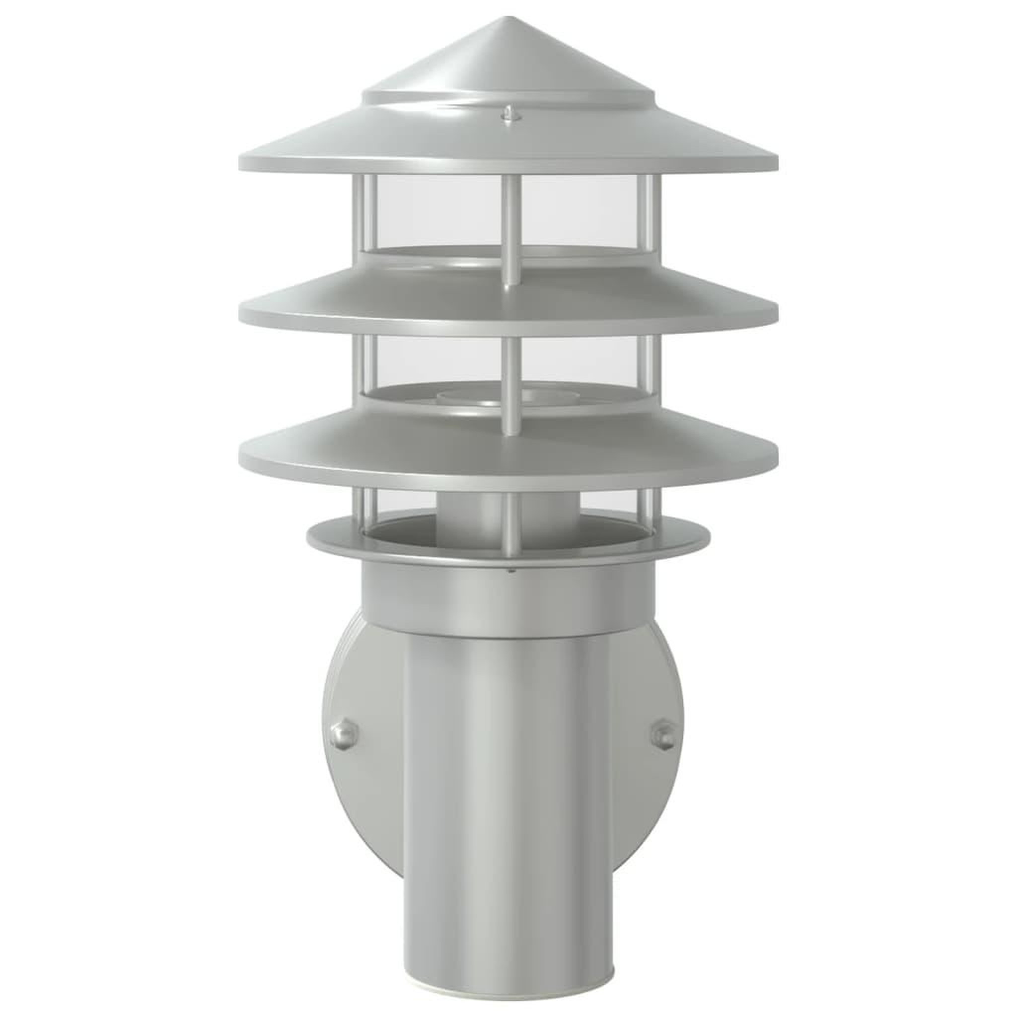 Voir la diapositive 4 : VIDAXL Appliques murales d'exterieur 2pcs argente acier inoxydable