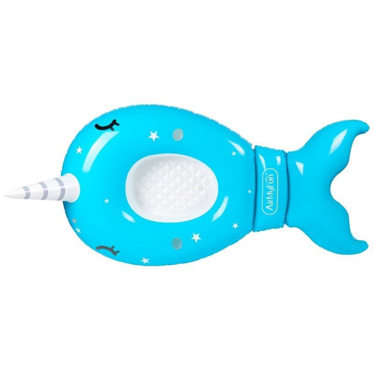 AIRMYFUN Matelas Gonflable d'Eau Géant, Ultra Confort, pour Piscine & Plage - Licorne Des Mers 220 x 115 x 78 cm