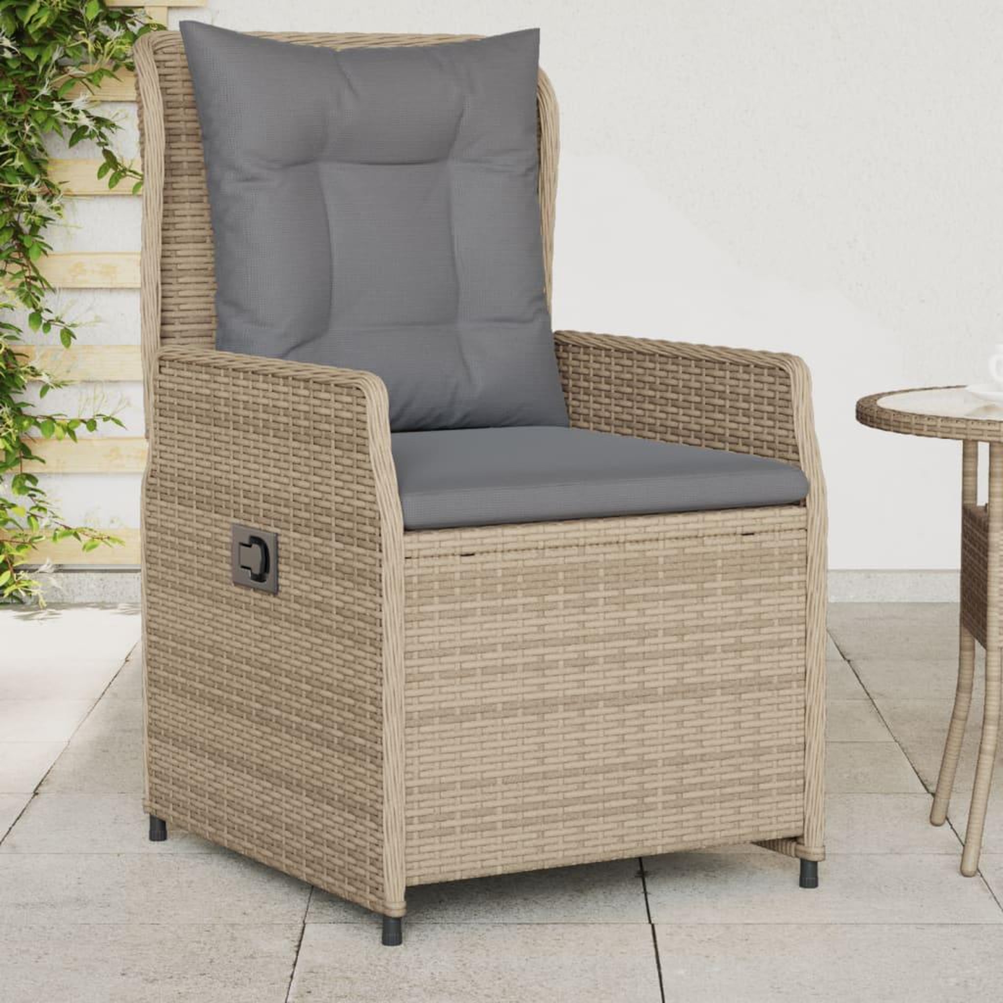 VIDAXL Chaises inclinables de jardin lot de 2 beige resine tressee