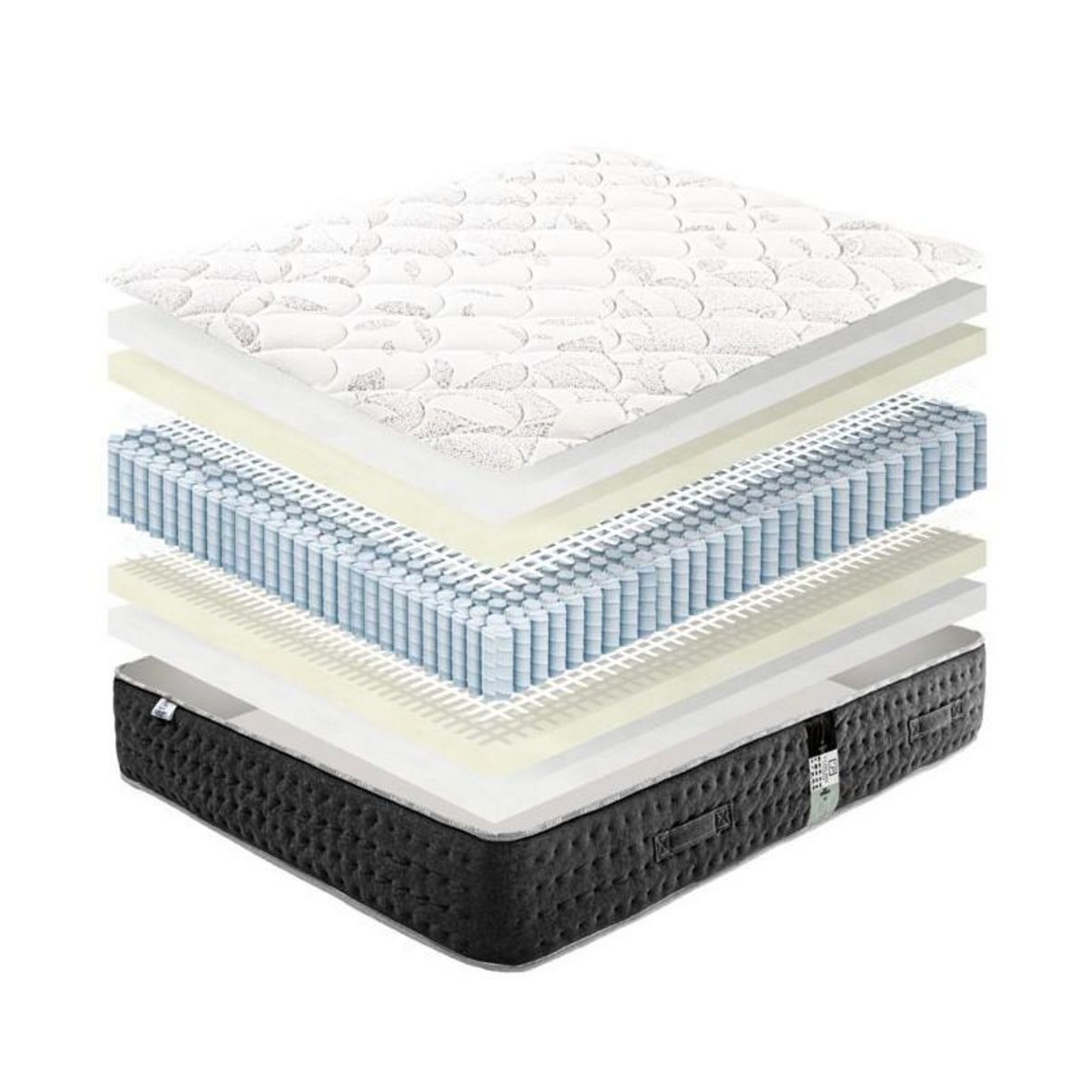 LUXURY LITERIE LUXURY LITERIE - Ensemble matelas + sommier - SERENITE - 140 x 190 cm - Tapissier - Ferme - Face été/hiver