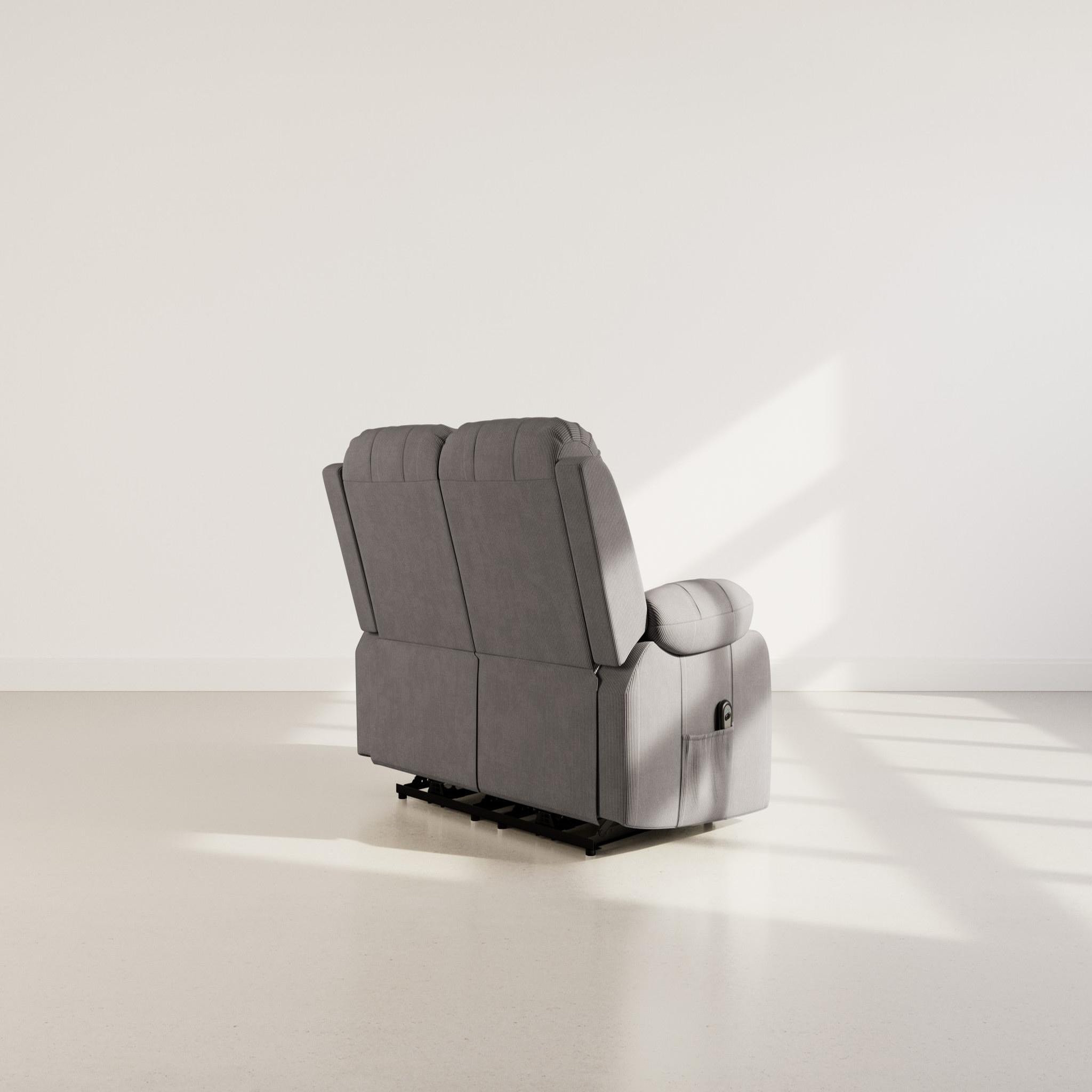 Voir la diapositive 6 : BEST MOBILIER Armand - canapé 2 places relax électrique en velours côtelé