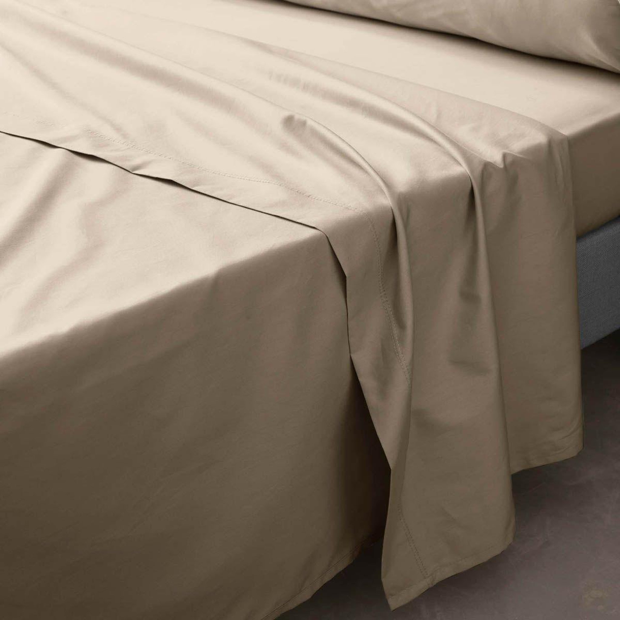 Douceur d'Intérieur Drap Plat  Percaline  180x290cm Sable